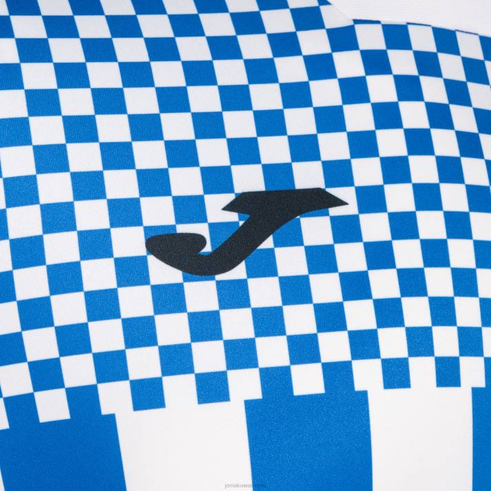 Joma 82P4R241 أزرق ملكي أبيض قميص بأكمام قصيرة العلم iii رجال