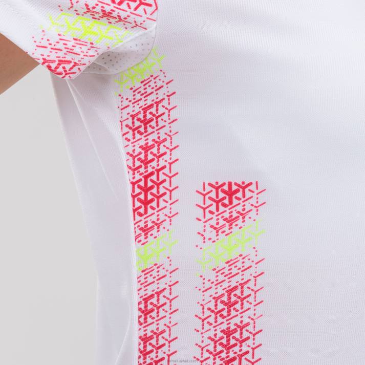 Joma 82P4R2426 أبيض قميص قصير الأكمام 2nd اختيار الزي الاسباني لكرة الصالات نحيف