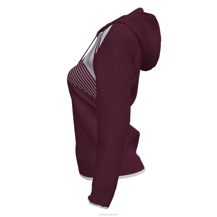 Joma 82P4R2431 بورجوندي أبيض سوبر نوفا II سترة مقنعين نحيف