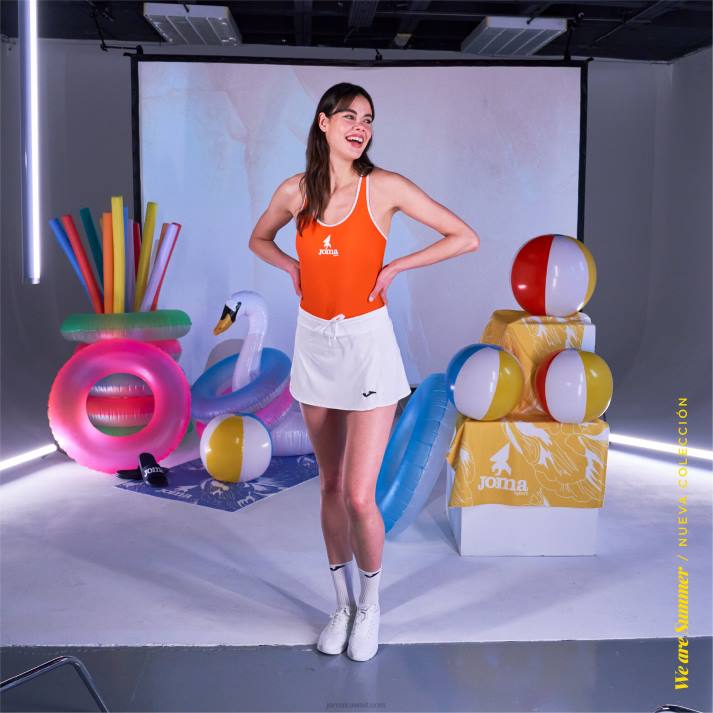 Joma 82P4R2438 البرتقالي سمك القرش المايوه نحيف