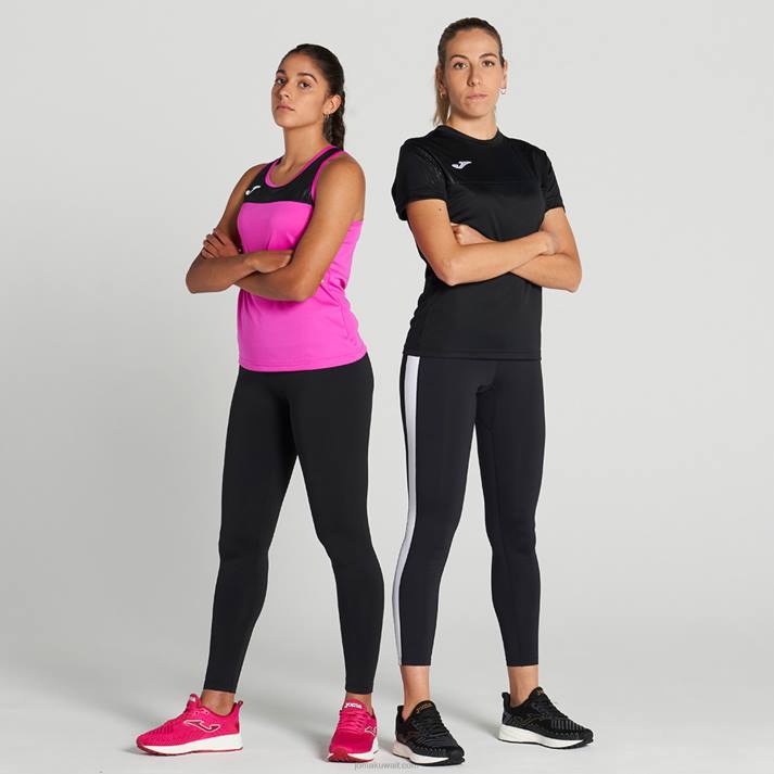 Joma 82P4R2440 أسود قميص قصير الأكمام مونتريال نحيف