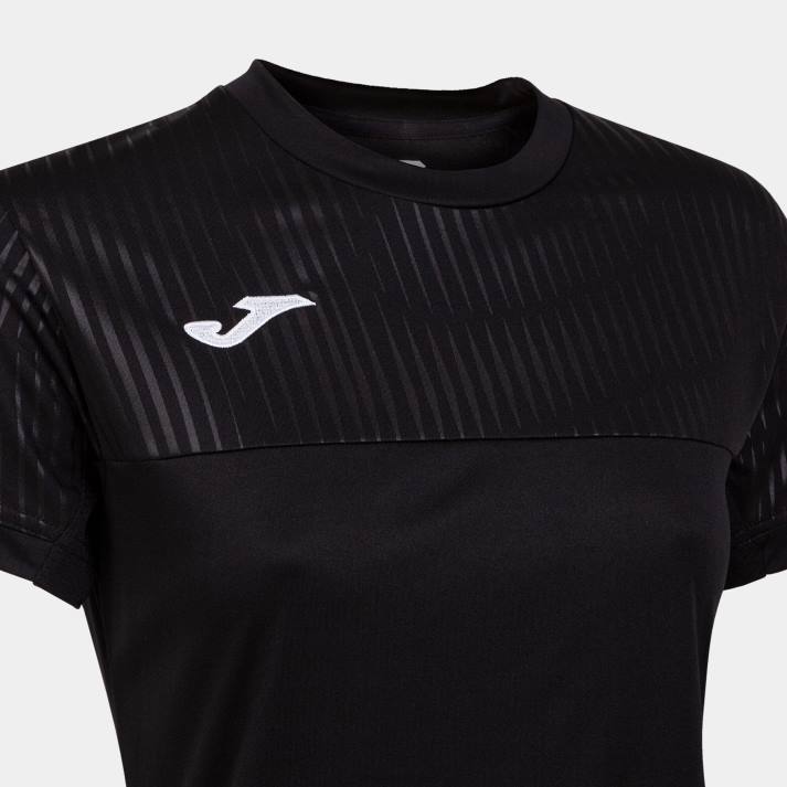 Joma 82P4R2440 أسود قميص قصير الأكمام مونتريال نحيف