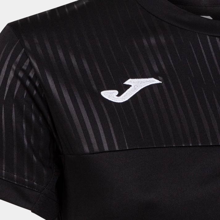 Joma 82P4R2440 أسود قميص قصير الأكمام مونتريال نحيف