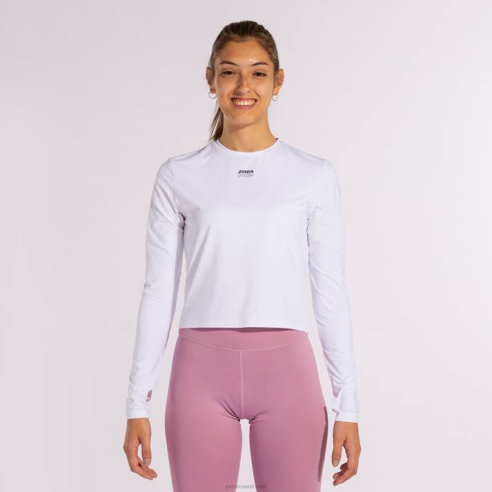 Joma 82P4R2441 أبيض قميص بأكمام طويلة دافني نحيف