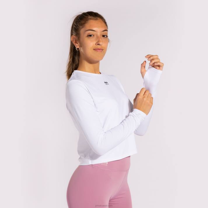 Joma 82P4R2441 أبيض قميص بأكمام طويلة دافني نحيف