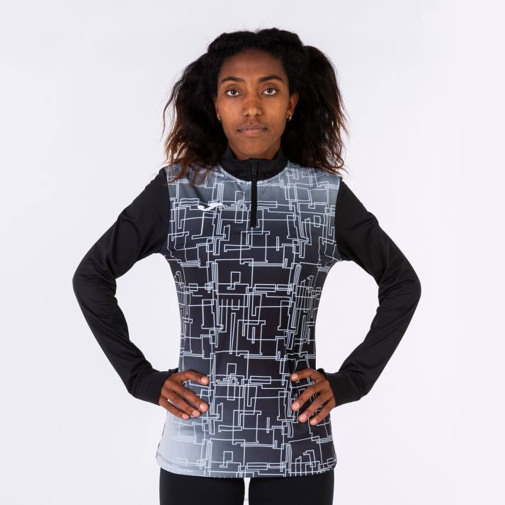 Joma 82P4R2466 أسود قميص من النوع الثقيل النخبة الثامن نحيف