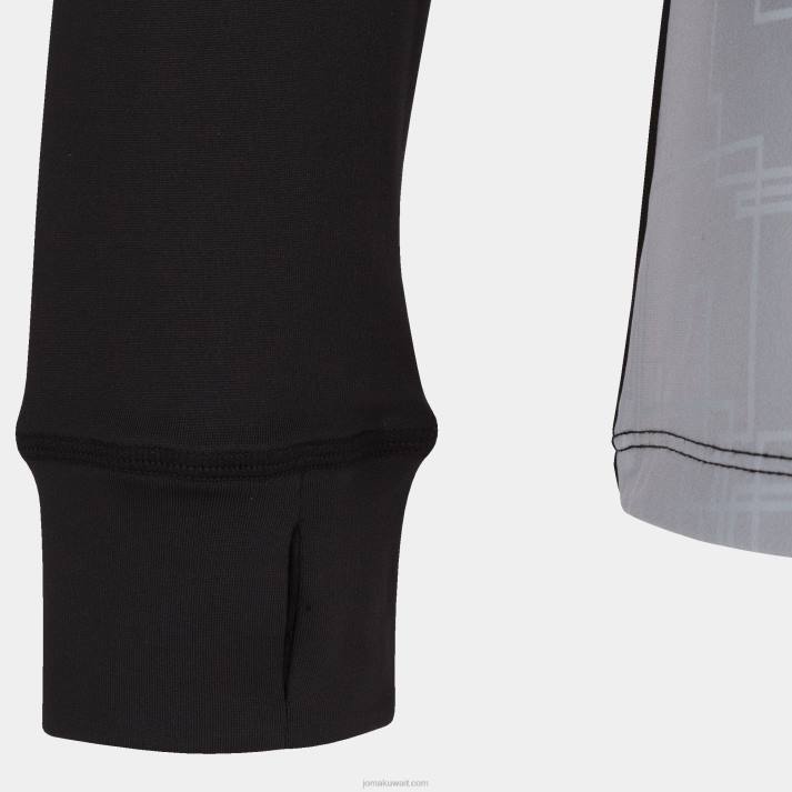 Joma 82P4R2466 أسود قميص من النوع الثقيل النخبة الثامن نحيف