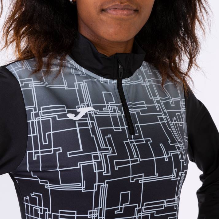 Joma 82P4R2466 أسود قميص من النوع الثقيل النخبة الثامن نحيف