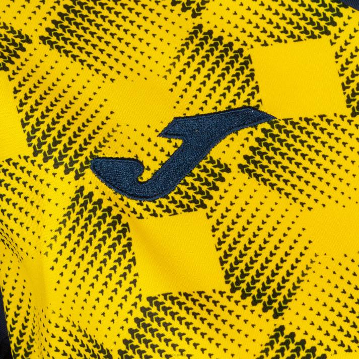 Joma 82P4R2468 الأزرق الداكن والأصفر قميص بأكمام قصيرة سوبر نوفا iii نحيف