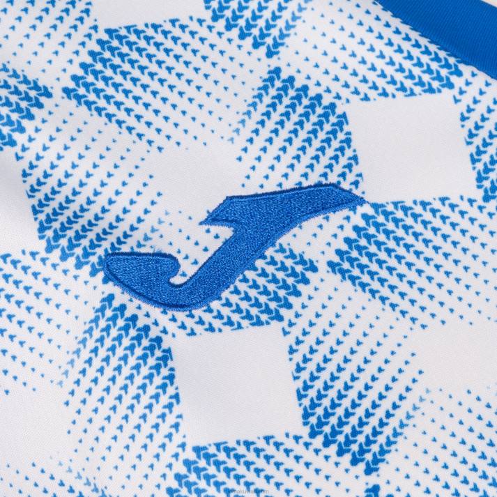 Joma 82P4R2473 أزرق ملكي أبيض قميص بأكمام قصيرة سوبر نوفا iii نحيف