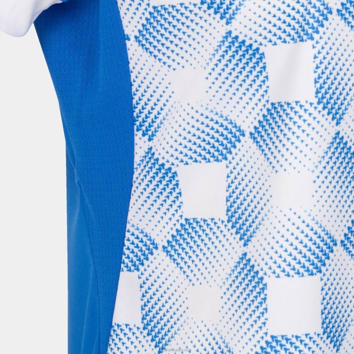 Joma 82P4R2473 أزرق ملكي أبيض قميص بأكمام قصيرة سوبر نوفا iii نحيف