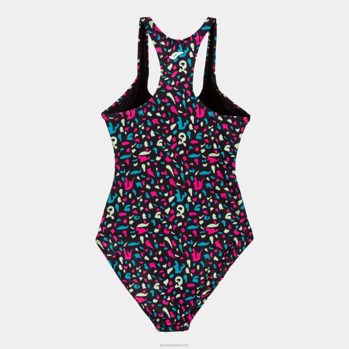 Joma 82P4R2485 أسود ملابس السباحة سانتا مونيكا نحيف