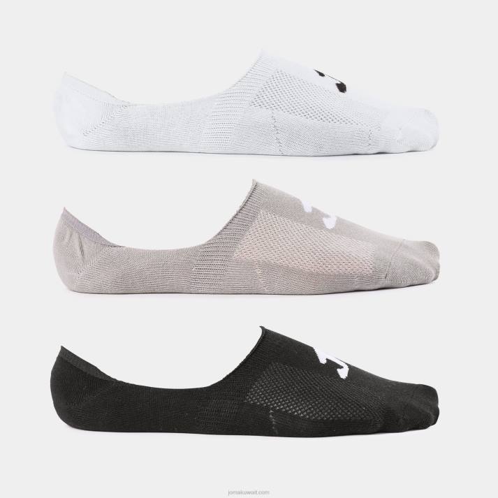 Joma 82P4R2493 أبيض أسود مزيج الرمادي الجوارب الخنصر