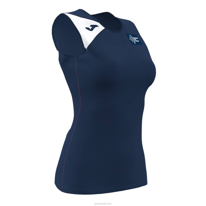 Joma 82P4R2497 الأزرق الداكن الأبيض الاتحاد الدولي لكرة القدم بلا أكمام تي شيرت نحيف