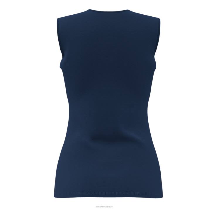 Joma 82P4R2497 الأزرق الداكن الأبيض الاتحاد الدولي لكرة القدم بلا أكمام تي شيرت نحيف