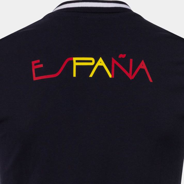 Joma 82P4R249 الأزرق الداكن الأبيض قميص بولو قصير الأكمام اللجنة الأولمبية الترفيهية الإسبانية