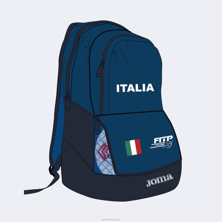 Joma 82P4R2503 الأزرق الداكن الاتحاد الإيطالي لكرة المضرب والباديل على ظهره