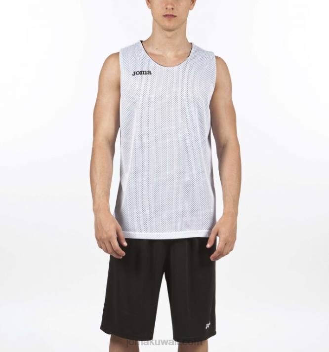 Joma 82P4R2511 أبيض أسود بلا أكمام تي شيرت آرو