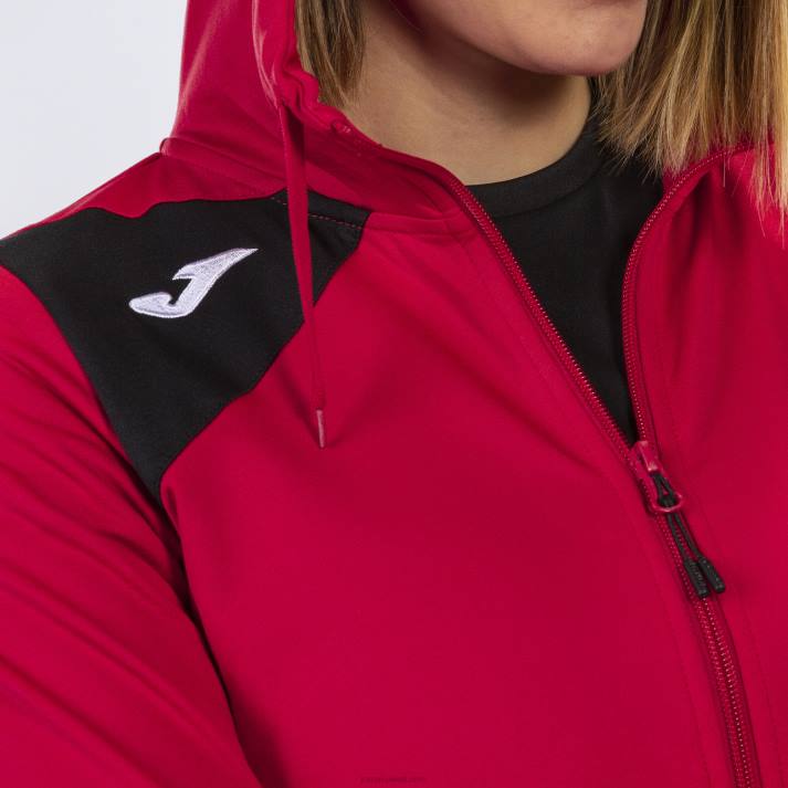 Joma 82P4R2517 أحمر أسود سترة سبايك مقنعين الثاني نحيف