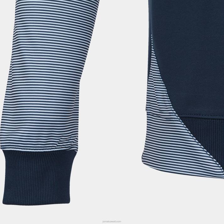 Joma 82P4R251 الأزرق الداكن الأبيض قميص من النوع الثقيل أساسي الثاني رجال