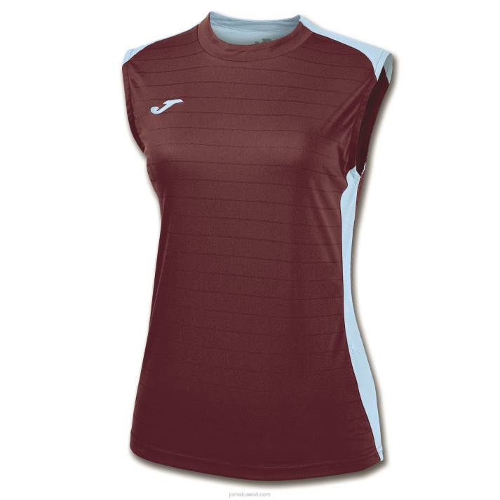 Joma 82P4R2537 بورجوندي السماء الزرقاء بلا أكمام تي شيرت الحرم الجامعي الثاني نحيف