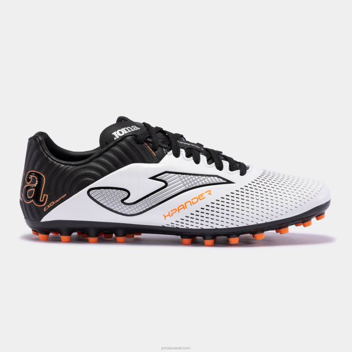 Joma 82P4R2540 أبيض أسود حذاء كرة القدم xpander 23 عشب صناعي