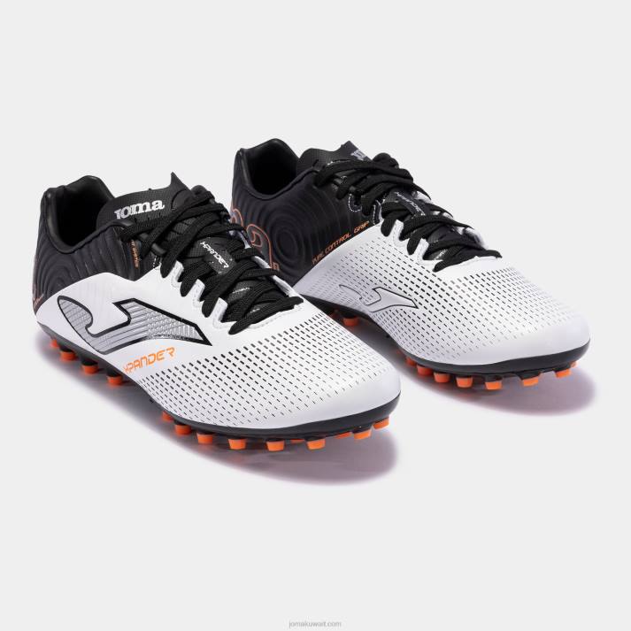 Joma 82P4R2540 أبيض أسود حذاء كرة القدم xpander 23 عشب صناعي