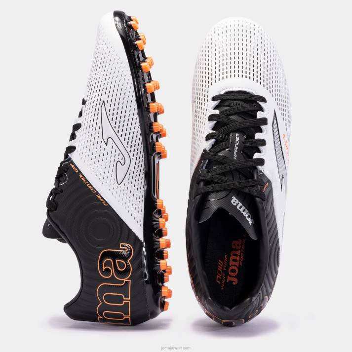 Joma 82P4R2540 أبيض أسود حذاء كرة القدم xpander 23 عشب صناعي