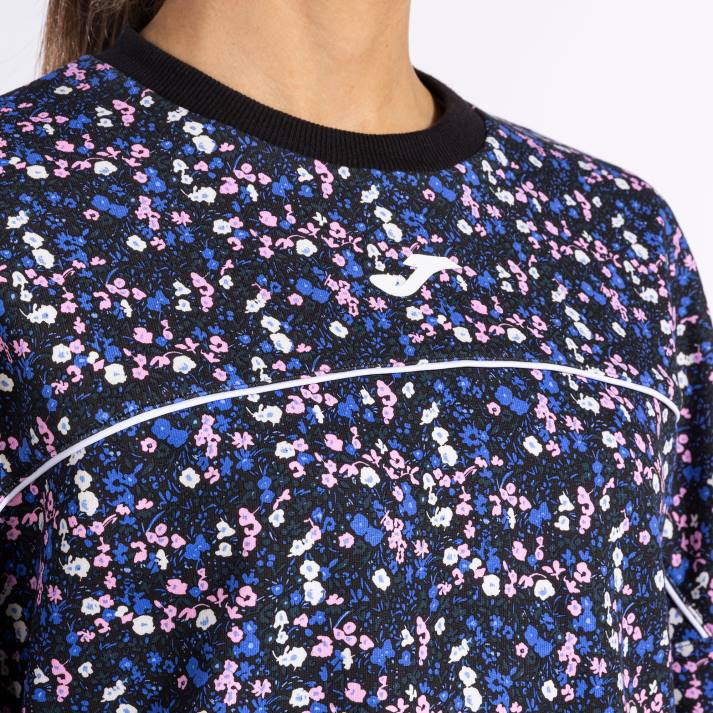 Joma 82P4R2547 أسود وردي أزرق قميص من النوع الثقيل دافني نحيف