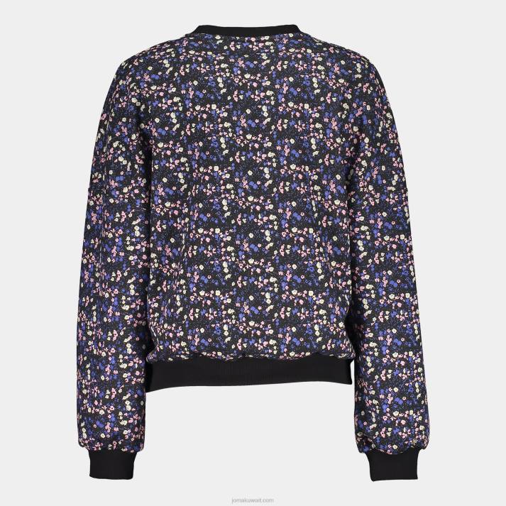 Joma 82P4R2547 أسود وردي أزرق قميص من النوع الثقيل دافني نحيف