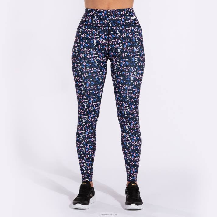 Joma 82P4R2548 أسود وردي أزرق لباس ضيق طويل دافني نحيف