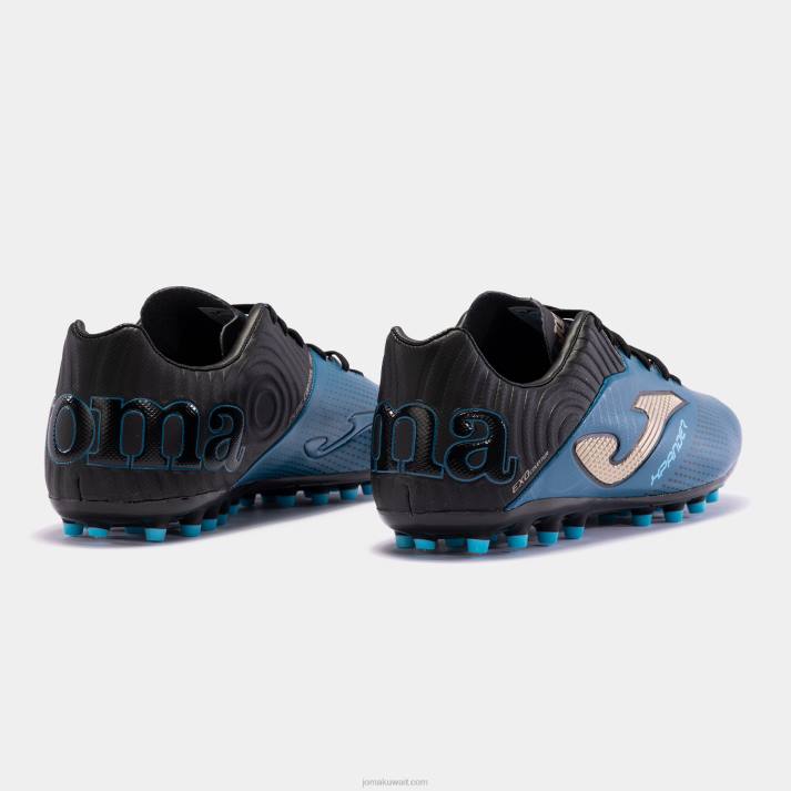 Joma 82P4R2549 البترول الأسود حذاء كرة القدم xpander 23 عشب صناعي