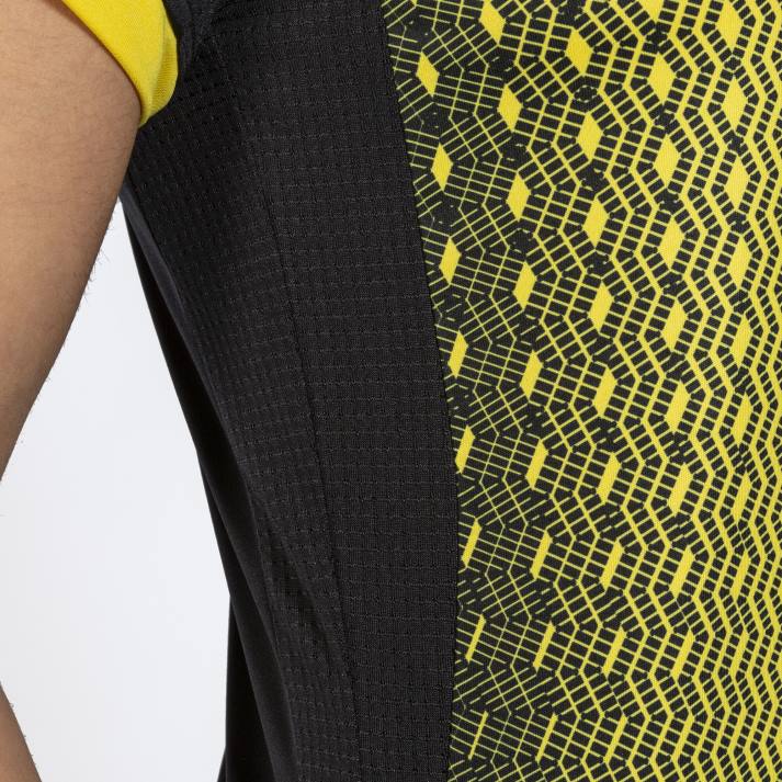 Joma 82P4R2561 أصفر مسود قميص بأكمام قصيرة سوبر نوفا نحيف