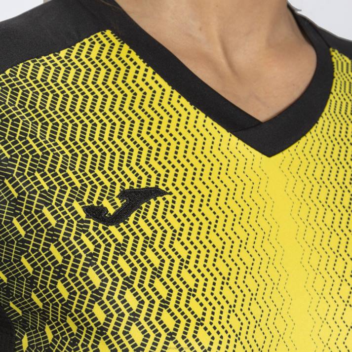 Joma 82P4R2561 أصفر مسود قميص بأكمام قصيرة سوبر نوفا نحيف