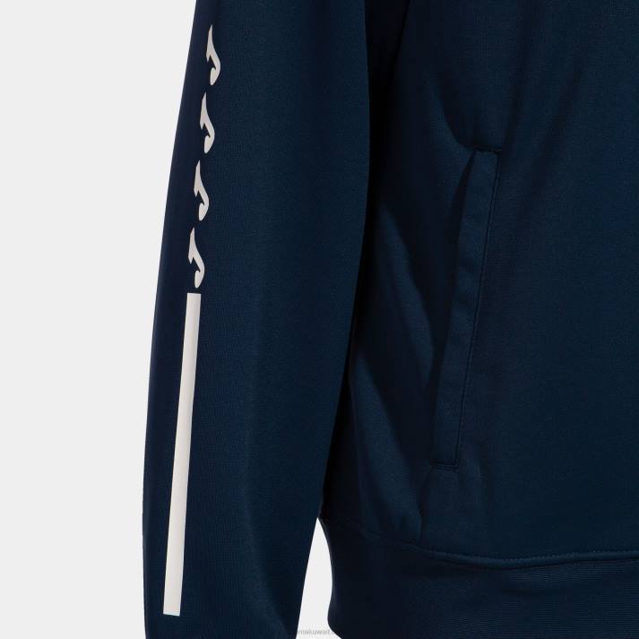 Joma 82P4R2578 الأزرق الداكن الأبيض سترة مقنعين صديقة للبيئة سوبرنوفا نحيف