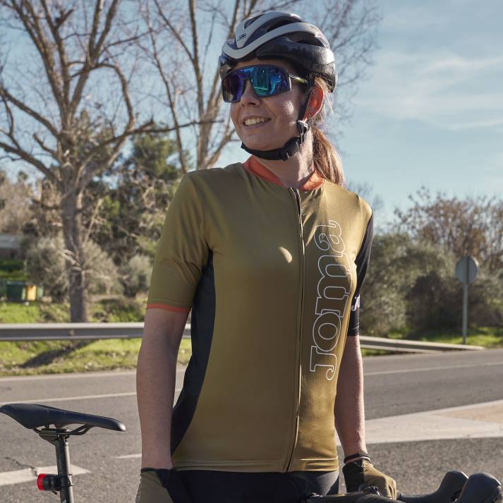 Joma 82P4R2586 الكاكي الأسود جيرسي الدراجات كرونو