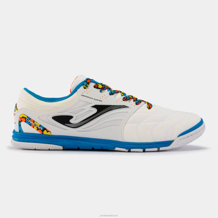 Joma 82P4R2588 ابيض ازرق حذاء كرة الصالات كانشا ​​22 داخلي