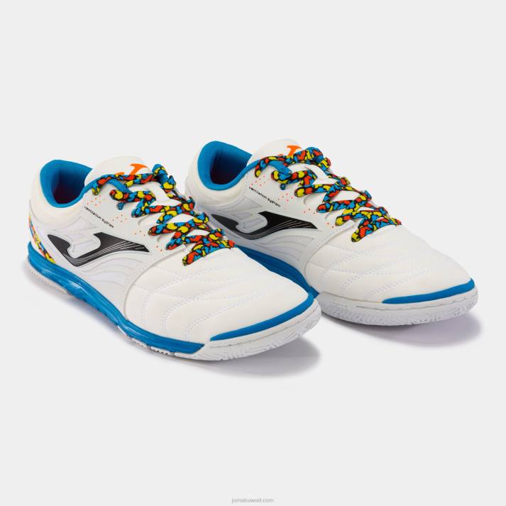 Joma 82P4R2588 ابيض ازرق حذاء كرة الصالات كانشا ​​22 داخلي