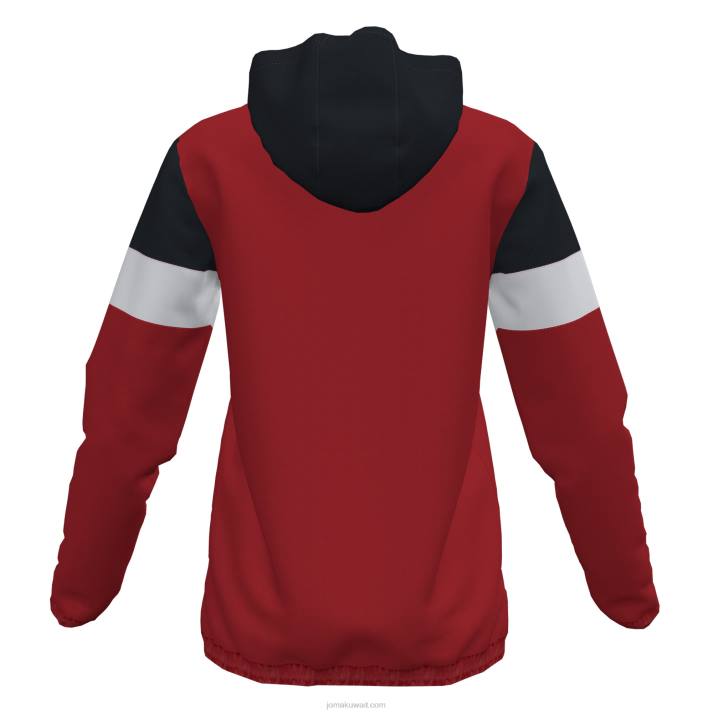 Joma 82P4R2597 أحمر أسود أبيض طاقم سترة المطر رابعا نحيف