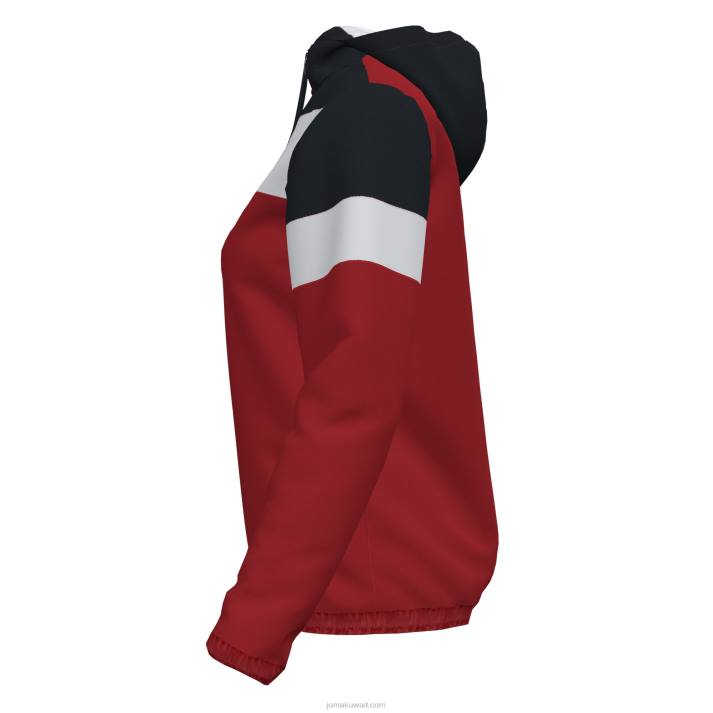 Joma 82P4R2597 أحمر أسود أبيض طاقم سترة المطر رابعا نحيف