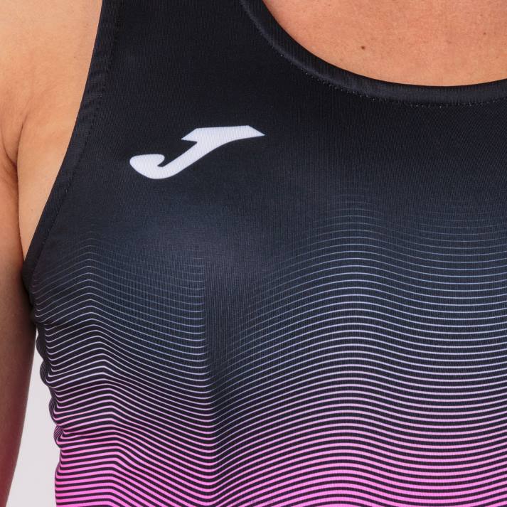 Joma 82P4R2598 أسود أبيض وردي فلوري النخبة أعلى الخزان السابع نحيف