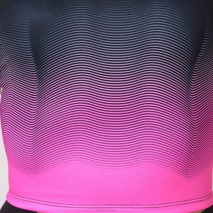 Joma 82P4R2598 أسود أبيض وردي فلوري النخبة أعلى الخزان السابع نحيف