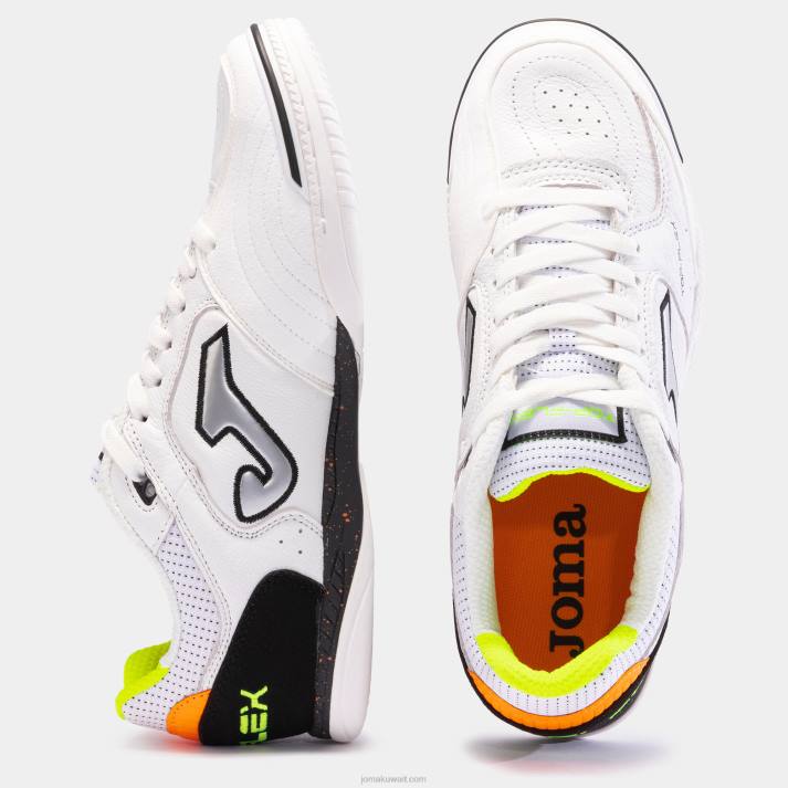 Joma 82P4R25 أبيض أسود حذاء كرة الصالات توب فليكس 23 داخلي