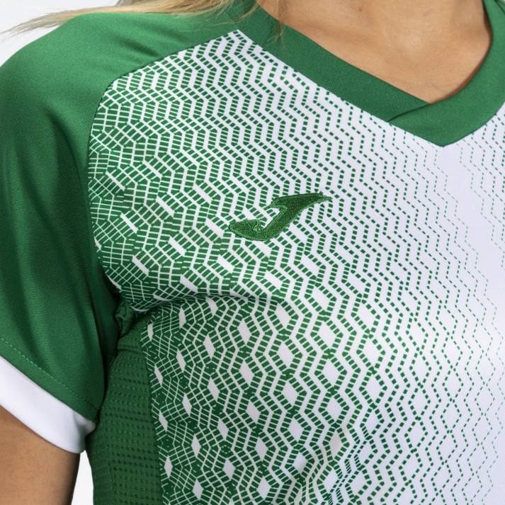 Joma 82P4R2602 أبيض أخضر قميص بأكمام قصيرة سوبر نوفا نحيف