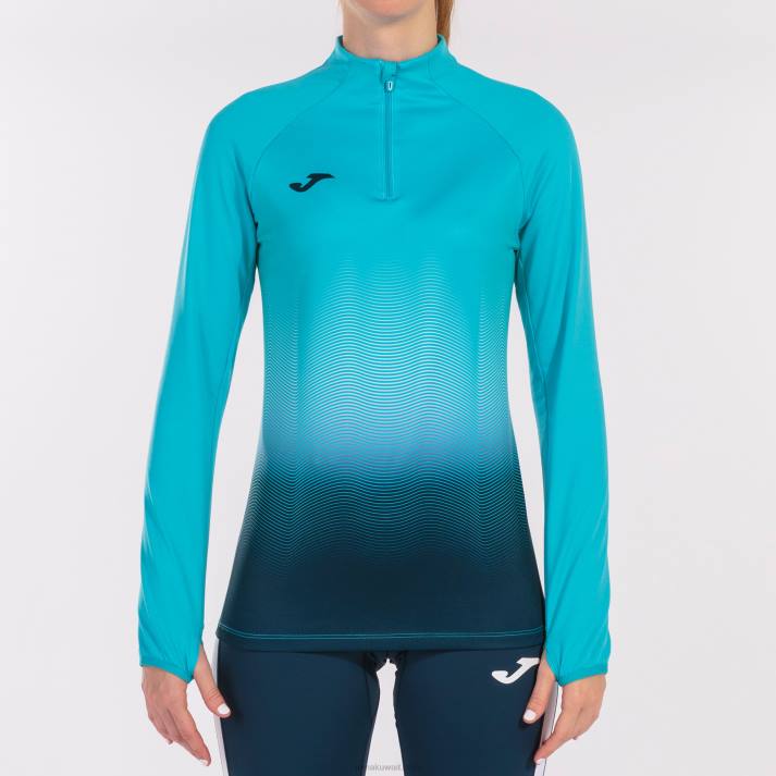 Joma 82P4R2608 الفلورسنت الفيروز الأزرق الداكن قميص من النوع الثقيل النخبة السابع نحيف