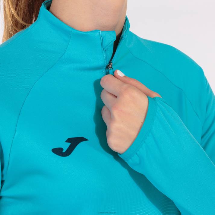 Joma 82P4R2608 الفلورسنت الفيروز الأزرق الداكن قميص من النوع الثقيل النخبة السابع نحيف