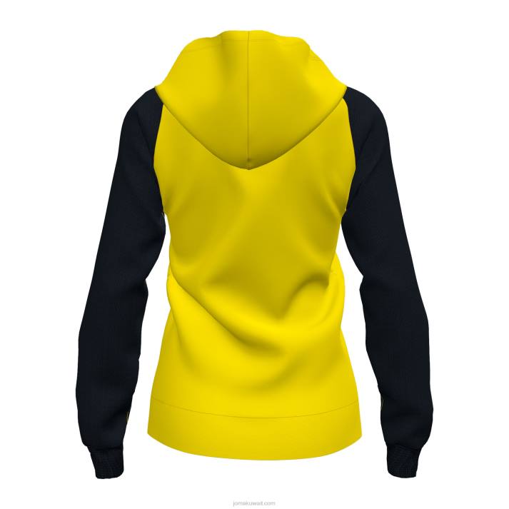 Joma 82P4R2616 أصفر أسود أكاديمية جاكيت مقنع رابعًا نحيف