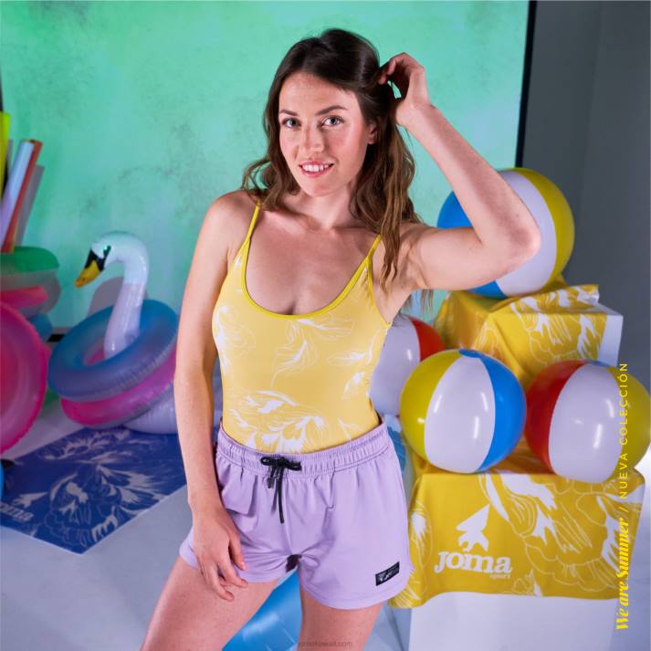 Joma 82P4R2618 أصفر ملابس السباحة سانتا مونيكا نحيف