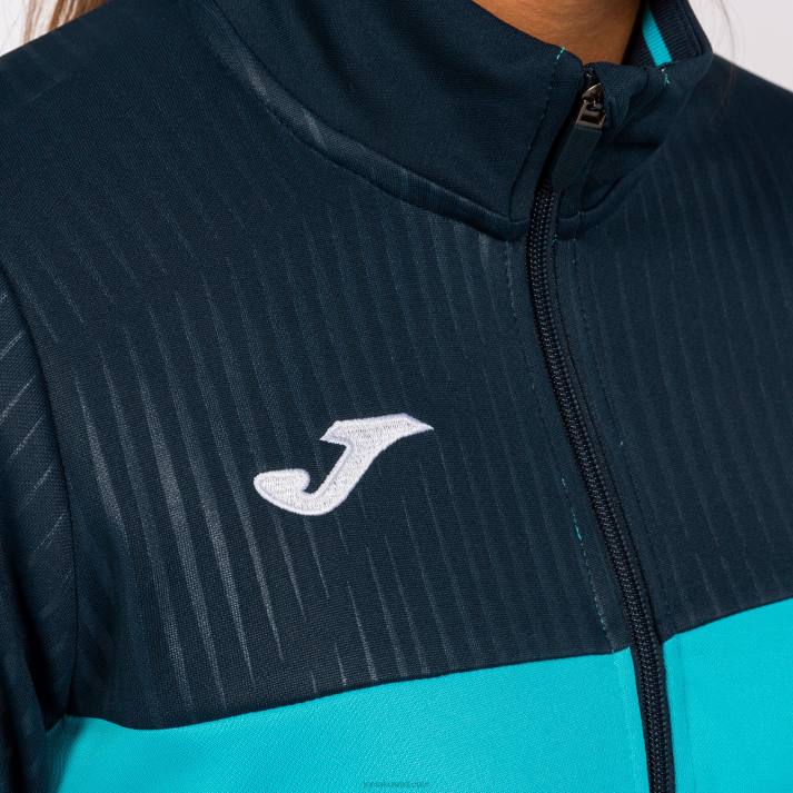 Joma 82P4R2620 الفلورسنت الفيروز الأزرق الداكن سترة مونتريال نحيف