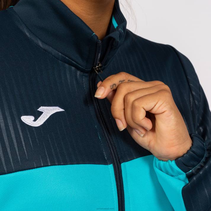 Joma 82P4R2620 الفلورسنت الفيروز الأزرق الداكن سترة مونتريال نحيف